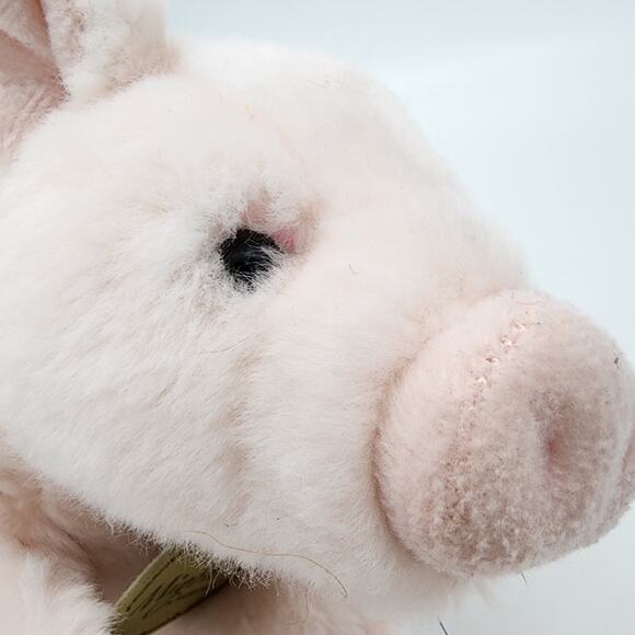 Miyoni Aurora Pig Plush 9" Light Pink Curly Tail Beanie Stuffed Animal Toy 2021 - Picture 6 of 9